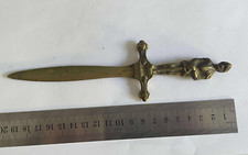 ANCIEN COUPE PAPIER EN BRONZE OU LATION SOUVENIR D'ANVERS CHEVALIER