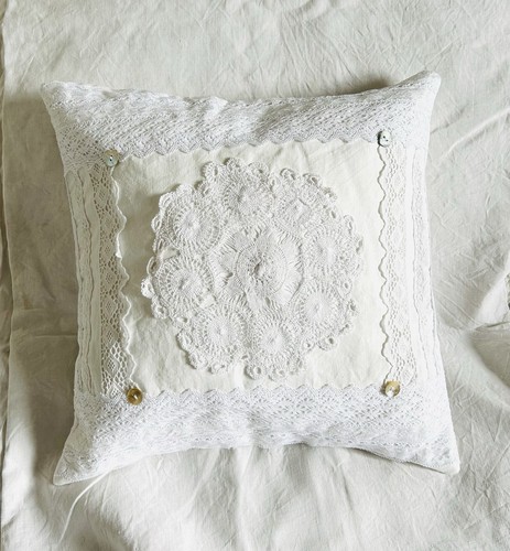 Housse coussin dentelle - housse,