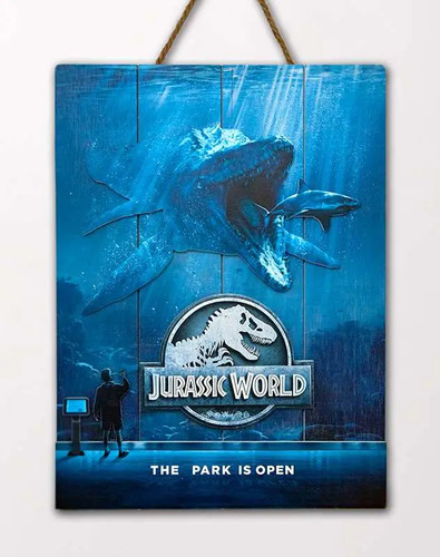 Affiche bois jurassic - 3d,