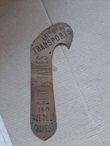 Plaque paris transporteur - paris,