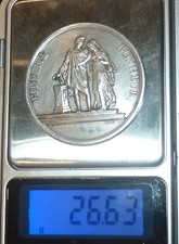 grande médaille de mariage 1833 Fidélité Bonheur 26 gr argent 39 mm sylver medal