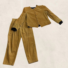 Ensemble camel doré  Velours  veste + pantalon  Marithé et François Girbaud