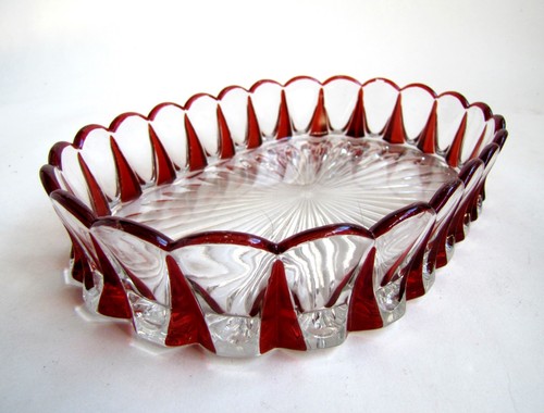 Coupe verre cristal - ou, rouge