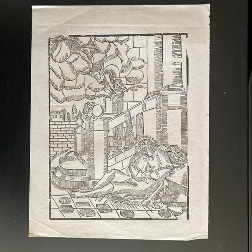 Ancienne gravure sur bois - ancienne,