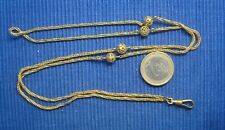 B25 Collier Sautoir Chaine Montre Plaqué or Doré Maille Serpent Lot Bijou Ancien
