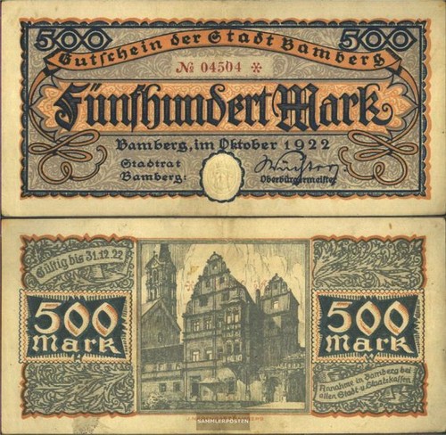 Bamberg argent inflation - bamberg, le