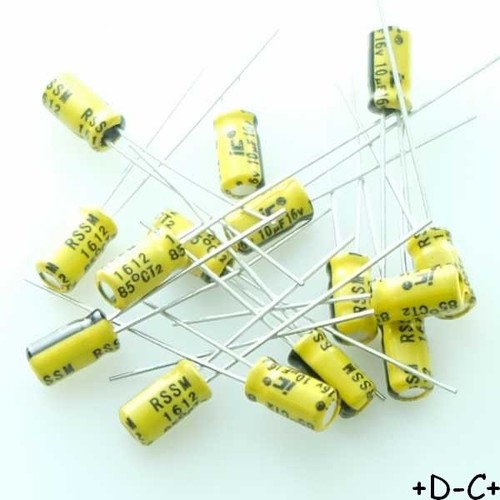 Condensateur 10µf 16v 4x7mm - condensateur,