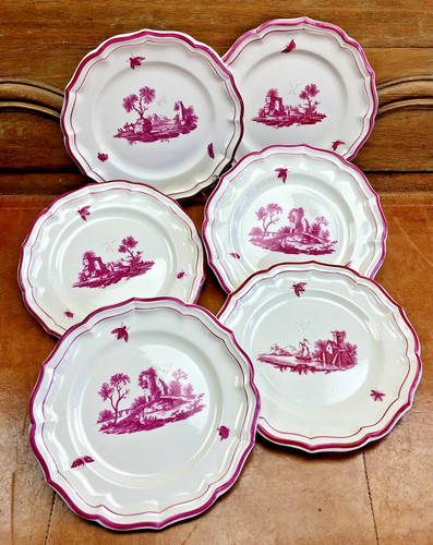 Anciennes assiettes plates - 6,