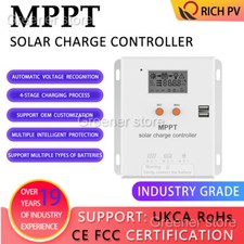 10A 20A Panneau solaire Contrôleur charge Régulateur LCD Affichage Auto 12/24V