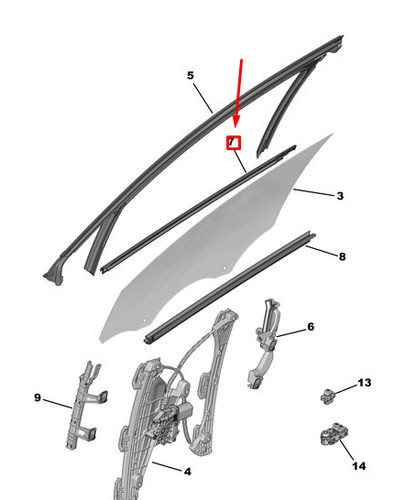 Joint extérieur vitre - extérieur, de