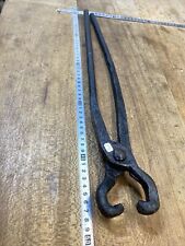 n° 19 OLD TOOL OUTIL ANCIEN, PINCE FORGÉE DE FORGERON XIXe FER FORGE