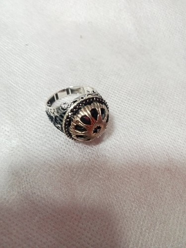 Bague argent massif - en,