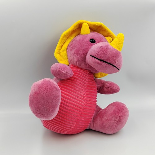 Doudou dinosaure rose - , jaune