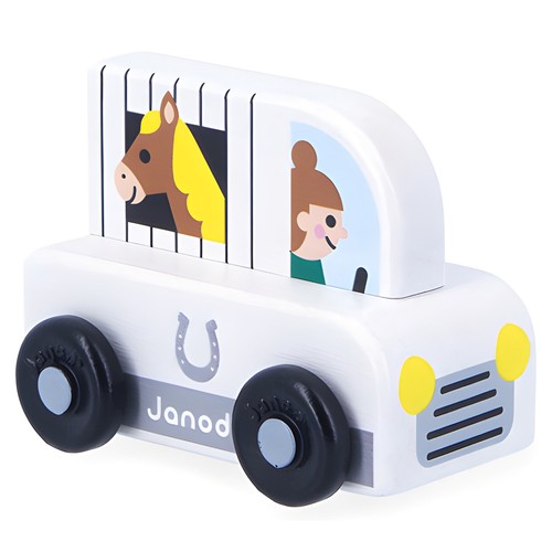 Janod remorque cheval bois - janod,