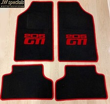 Tapis De Sol Pour Peugeot 205 GTi Noir Rouge En Feutre À Aiguille