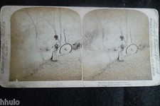 STB025 Japon Soleil d'automne Japan kimono STEREO albumen Photography Stereoview