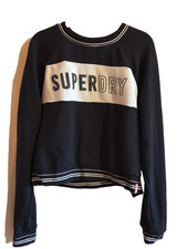SUPERDRY sweat noir et blanc  taille XL ou 42