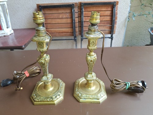 Bougeoirs anciens bronze - anciens,