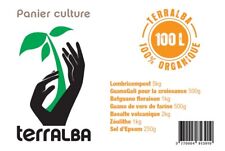 Panier culture JARDIN URBAIN 100L potager 10m² : amendements + engrais + mélasse