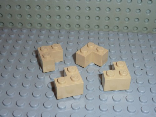 Lego brick 2x2 tan - x,