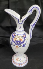 Belle AIGUIERE en faïence décor ROUEN  Hauteur 23 cm