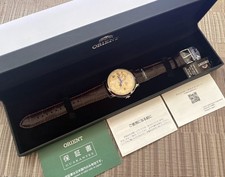 Cuir homme ORIENT Classic RN-AK0803Y Bambino Sun and Moon neuf