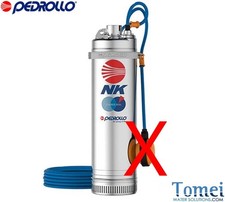 Pompe immergée citerne Pedrollo NKm2/5 SANS flotteur 1,1kW surpresseur 5" 20mt