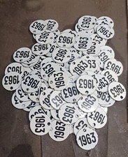 Plusieurs Anciennes Petites Plaques Émaillées Année 1963 UNIQUEMENT