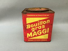 Ancienne boite tôle publicitaire cubes MAGGI pub vintage déco ancienne cuisine