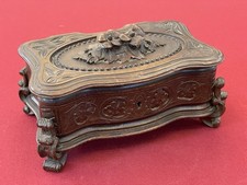 Boîte A Gants Bois Ciselé 19e Siècle