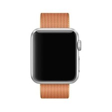 Véritable Apple Montre Tissé Nylon Sport Bande 38mm/40mm/41mm - Doré & Rouge