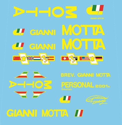Gianni motta bicycle décals - gianni,