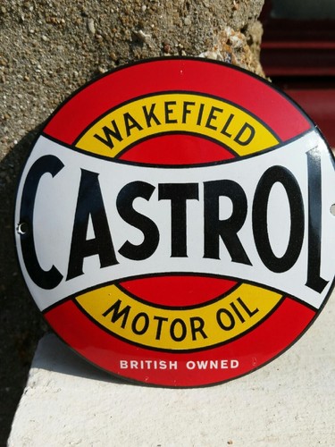 Plaque émaillée castrol - plaque,