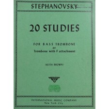 STEPHANOVSKY K. 20 Studies Trombone Basse 1964