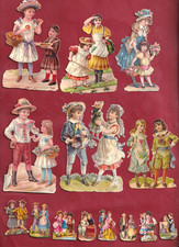 100 Très Rare Chromo Decoupis Amusement De CoupleDe Magnifiques Bébés 18 Siècle.