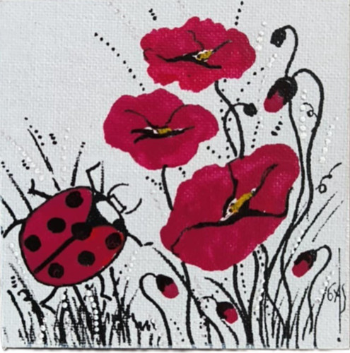 Magnet art coccinelle et - magnet,