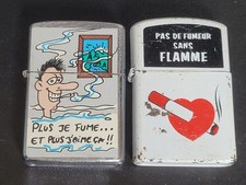 LOT  DE 2 BRIQUETS DU FUMEUR STYLE ZIPPO ESSENCE
