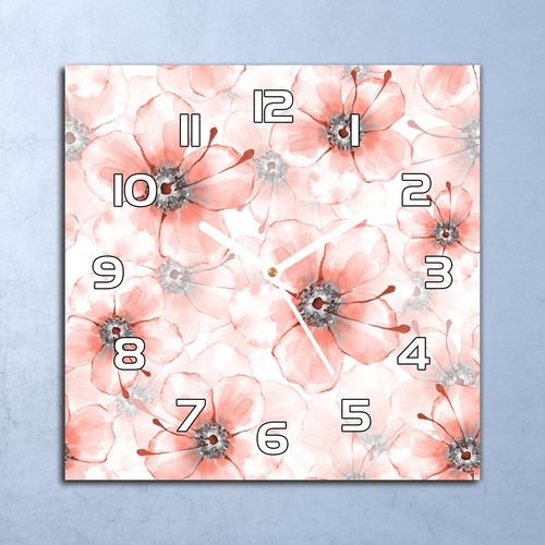 Horloge murale design - murale, verre
