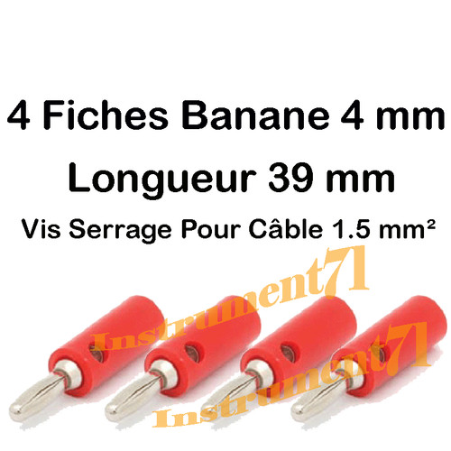 Fiches banane diamètre mm - 4,