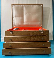 Argentier coffret écrin vide CHRISTOFLE ERCUIS pour ménagère de 117 pièces