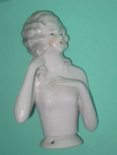 ANCIENNE DEMIE FIGURINE HALF DOLL porcelaine 9cm