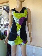 ROBE KALI YOG ETHNIQUE COURTE ORIGINAL TRES COLOREE A CAPUCHE TS 34/36/38