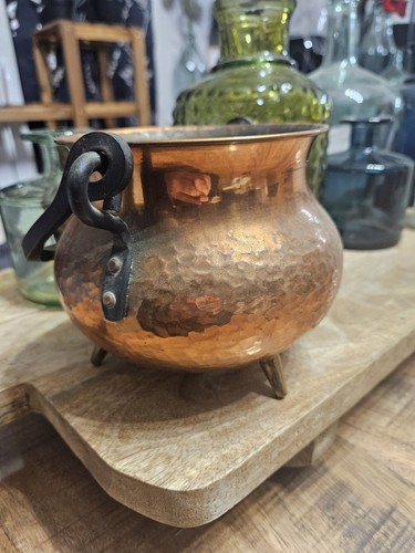 Petit chaudron cuivre martelé - cuivre,