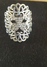 Bague or blanc 18 carats diamants DJULA