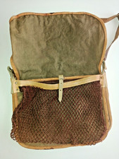 ancienne gibecière de chasseur en tissus