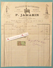 ● Les Roches de Condrieu Isère - Jamarin ferblantier Zingueur facture 1925 Targe
