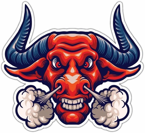 Bull head red cow - head,