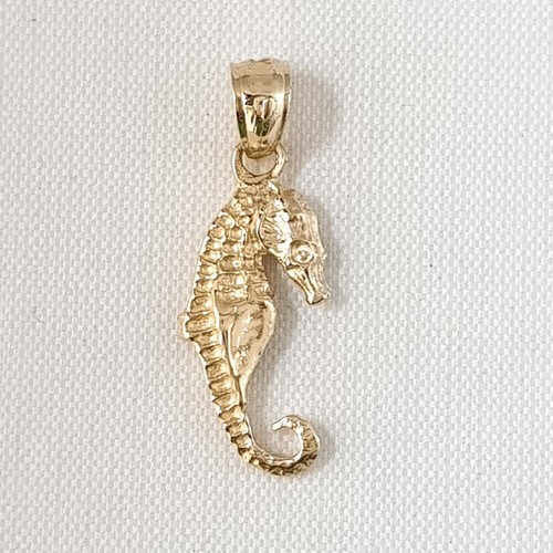 14k jaune hippocampe 3 - jaune, (3