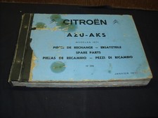 CITROEN 2CV AZU AKS CATALOGUE PIECES DETACHEES 298 PAGES EDITION 1971