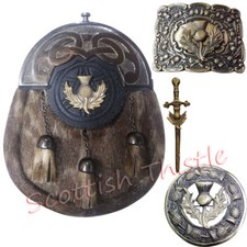 Kilt Écossais Boucle Ceinture Chardon Héritage Antique, Mouche Plaid Broche,